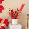 Fortune Fruit Red Fruit Holly Fruit Artificial Flower Decoração Sala de Estar Ano Novo Flor Flor Decoração Quarto de Casamento Decoração