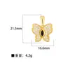 Moda Transfronteiriça Liga de Cobre Micro Diamante Zircônia Colorida Borboleta Pingente Acessórios DIY Acessórios de Colar Atacado