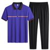Traje Deportivo Casual de Verano para Hombre Moda Camiseta de Manga Corta con Cuello Camisa Polo Ropa Deportiva Delgada Transpirable