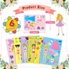6-48 Folhas/Pacote Adesivos Que Mudam o Rosto de Princesa Adesivos Quebra-Cabeça Princesa de Desenho Animado Que Muda o Rosto Faça uma Face Brinquedo Adesivos Quebra-Cabeça