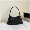 Bolso de Mano de Verano Nuevo Tejido de Alta Calidad, Gran Capacidad, Bolso de Hombro de Moda Perezosa Estilo Francés, Bolso de Axila