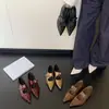 Versión de piel de oveja~Zapatos Mary Jane de punta tallados estilo francés con plataforma interior, zapatos planos de mujer con una sola tira y punta fina, zapatos planos de cuero