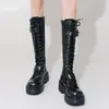Nuevas Botas de Caballero de Caña Alta Estilo Vintage 2026 para Mujer, Botas Vaqueras de Moda, Con Cordones, Hasta la Rodilla, Modernas