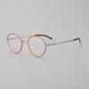 Gafas de Prescripción Ultraligeras de Acero Inoxidable 8g con Montura Ovalada Bicolor de Moda Fdd8812 para Mujer con Prescripción y Protección contra Luz Azul