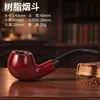 Pipa Curva de Resina Retro Calibre 2mm Boquilla Curvada Pipa de Nivel Básico Pipa Portátil para Hombres Accesorios para Tabaco Fabricante Venta al por Mayor