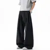 Pantalones de vestir de pierna ancha plisados estilo Old Money para hombre, finos de verano, transpirables, deportivos, versátiles, holgados, rectos, casuales