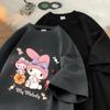 Camiseta de manga corta de estilo extranjero para niños de Fried Street, camiseta de verano para niños de talla mediana y grande, camiseta de media manga de verano a la moda