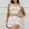 Shorts de Pijama com Suspensório Feminino para Usar em Casa, Venda Cruzada Wildberries Amazon, Moda