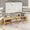Soporte Elevador para Monitor de Computadora de Esquina, Bandeja para Teclado, Trípode de Escritorio, Almacenamiento Multinivel