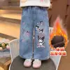 Roupas Infantis Calças de Lã Forradas para Meninas Jeans Espessos de Três Camadas de Inverno para Crianças Grandes e Meninas Calças de Algodão Quentes para Bebês Meninas