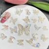 Nueva joyería de manicura, mariposa de hielo, cerámica blanda galvanizada transparente, joyería de manicura de mariposa, resina mixta, material de manicura de mariposa