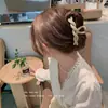 Pinza Pinza de Agarre Marrón Maillard Tamaño Alto para el Cabello Multitamaño Pinza Moda Corea del Sur Simple Pinza de Tiburón Cabello de Mujer
