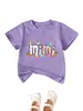 Amazon Ebay Sitio Independiente Moda Casual Divertida Mimi Mariposa Conejo Zanahoria Ropa Infantil Camiseta de Cuello Redondo Manga Corta