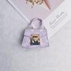Nova Mini Bolsa de Moedas Flor Antiga Bolsa de Moedas Colorida em Forma de Leque Chaveiro Criativo para Pendurar no Carro Pingente de Bolsa