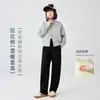Pantalones Rectos para Niña 2026 Primavera y Otoño Pantalones Casuales para Niños Mayores Ajuste Delgado Pantalones de Uniforme Escolar