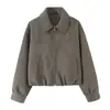 Estilo Europeo y Americano Transfronterizo Z 2026 Nueva Moda Ropa Femenina al por Mayor Cremallera Chaqueta Suave Abrigo 3046341