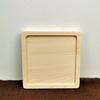 Posavasos moderno simple de madera maciza con logo tallado, soporte para taza de ceremonia del té, tapete para té, bandeja de té de madera estilo japonés