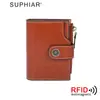 Bolso de Mano Tipo Clutch con Hebilla para Mujer, Cremallera para Monedas y Tarjetas, Antirrobo, Cartera Popular de Venta Rápida Fba, 70% de Descuento, Estructura de Doble Capa