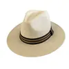 Chapéu de Palha de Aba Reta Novo Estilo Transfronteiriço, Chapéu de Sol de Verão para Uso Externo Masculino e Feminino, Chapéu Panamá, Chapéu para Pesca e Montanhismo