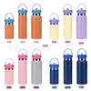 Copo térmico de aço inoxidável 304 cor macaron alça portátil copo com canudo grande capacidade garrafa de água esportiva múltiplas especificações atacado