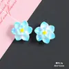 Acessórios de flor em resina com gradiente de camada dupla brilhantes, cola creme para capa de celular DIY, fivela de sapato, ímã de geladeira, materiais para acessórios de cabelo