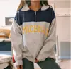 2022 Outono Transfronteiriço Europeu e Americano ebay Amazon wish Moda Feminina Zíper Estampado Manga Longa Blusa Suéter Feminino