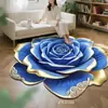 Alfombra de Piso de Terciopelo de Cristal de Flor Tridimensional Transfronteriza, Manta para Mesita de Noche de Dormitorio, Tapete Absorbente para Baño, Tapete Decorativo para Sala de Estar, Se Puede Enviar en Nombre de Otros