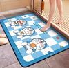 Alfombrilla de Piso de Barro de Diatomeas de Dibujos Animados Alfombrilla de Piso para Baño del Hogar Alfombrilla para Pies Absorbente de Agua para Inodoro Linda Alfombrilla para Puerta de Entrada Generadora de Cabello