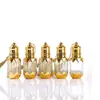 Frasco de vidro galvanizado de 6ml para óleo essencial, amostra de perfume para carro, frasco vazio, bola de vidro, cosméticos, sub-embalagem, atacado