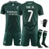 2627 Set de Club Camiseta 7 Vinicius C. Ronaldo Nuevo Real Madrid Alternativo 10 Mbappe Uniforme de Fútbol Verde