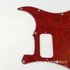 Placa de proteção para guitarra elétrica STSQ dupla dupla placa de proteção pérola vermelha painel duplo duplo para guitarra elétrica material PVC