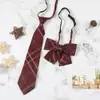 Jk Corbata Femenina Cuadros Estilo Japonés Estilo Sin Corbata Uniforme Estudiante Lazo Objeto Pequeño Genuino Original Genuino Manos Libres
