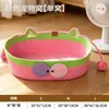 Cama Ovalada para Gatos Tejida con Cuerda y Ojos Grandes, Cama Linda y Adorable para Gatos, Resistente a Arañazos y Mordeduras, Adecuada para Perros y Gatos Pequeños y Medianos, Cama Transpirable para Perros