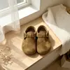 Zapatos pequeños de cuero estilo bosque, modernos zapatos Birkenstock, para niños, retro, suela suave, antideslizantes, con velcro, versátiles, modernos, zapatos de conducción para niños