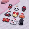 Novos Tamancos de Natal Estilo Halloween Sapato Flor de Plástico Macio Pvc Fivela de Sapato Decoração Removível Acessórios de Sapato DIY