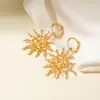 Moda Europea y Americana Transfronteriza Joyería Hueca Collar de Sol Personalizado Creativo Tendencia Diseño Cadena Espiral para Clavícula para Mujeres