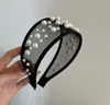 Diadema de Malla Transparente con Perlas de Estilo Retro Elegante de Blogger con Diseño de Corona Alta Accesorio para el Cabello