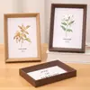 Moldura de Foto Atacado 6 polegadas Criativa Simples Moldura de Madeira para Exibição de Mesa, Moldura de Foto Quadrada Estilo Armazenamento para Crianças com Pastéis a Óleo