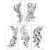 Pegatinas de Tatuaje Temporales de Flor Pintada Nueva para el Brazo Transfronterizas de Alto Nivel con Flores de Colores y Mariposas para Brazo y Espalda