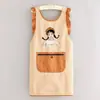 Delantal Impermeable de Manga Larga Cocina Cocinar Hogar Elegante Bata Estampada Catering Ropa de Trabajo Resistente a Manchas Resistente a la Suciedad