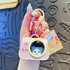 Chaveiro Criativo Bolsa Portátil para Pet Desenho Animado Fofo Gatinho Brilhante Boneca Pingente de Bolsa de Casal Pequeno Presente