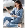 Pijama para mujer 100% algodón manga larga primavera y otoño 2022 nuevo para mediana edad y ancianos algodón fino ropa de casa para madre