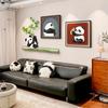 Pintura Decorativa para Sala de Estar de Arte de Nicho, Plantas Verdes Simuladas, Pintura para Pared de Fondo de Sofá, Pintura Divertida de Dibujos Animados para Colgar en la Habitación de Niños