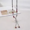 Cerâmica Jingdezhen Galáxia da Noite Eterna Colar Trançado Borboleta Gradiente Doce Estilo Antigo Design Fofo Corrente para Clavícula