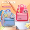 Nueva Mochila Escolar para Jardín de Infancia Estilo Coreano Color de Contraste Mochila para Niñas Pequeña y Mediana Clase Dibujos Animados Linda Mochila Escolar Venta al por Mayor