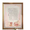 Papel de Trabajo para Caligrafía con Pluma Dura A4 Papel Abanico para Caligrafía con Pluma Concurso Nacional de Exposiciones, Papel Especial con Borde de Brocado para Abanicos Plegables y Abanicos Redondos, Papel de Exposición