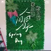Pared de Fondo Decorativa de Enverdecimiento Vertical Césped Biónico Pared de Imagen Flor de Rosa Planta de Enverdecimiento Rosa Pared Vegetal Artificial Verde Planta
