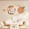 Nuevo Patrón de Espiga Arte de Pared para Restaurante Mural Decorativo con Luz LED, Colgante de Pared sin Taladro para Mesa de Comedor y Entrada