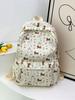 Mochila Feminina Estudante do Ensino Fundamental Mochila Estudante Universitário Grande Capacidade Mochila Japonesa Transfronteiriça Fofa Bolsa de Lona Masculina Casual