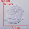 Tamanho pequeno, médio e grande autoadesivo bordado de flor de rosa adesivo de tecido patch branco patch decorativo para roupas flor de tecido acessórios de vestuário